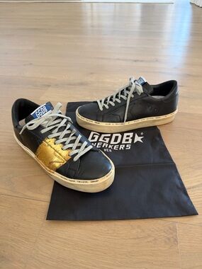 Golden Goose Hi-Star Limited Edition with 24-karat Gold Leaf Paint Stripe